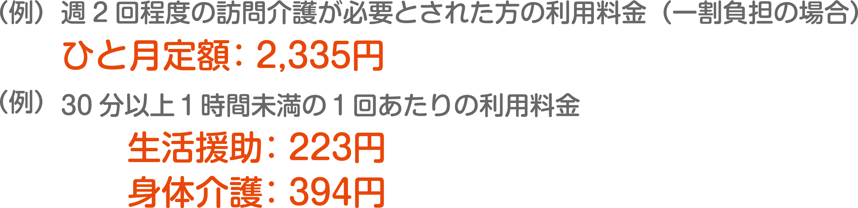 利用料金（例）
